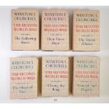 Winston S Churchill The Second World War in 6 complete volumes dating from 1948