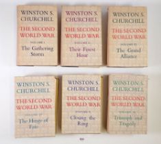 Winston S Churchill The Second World War in 6 complete volumes dating from 1948