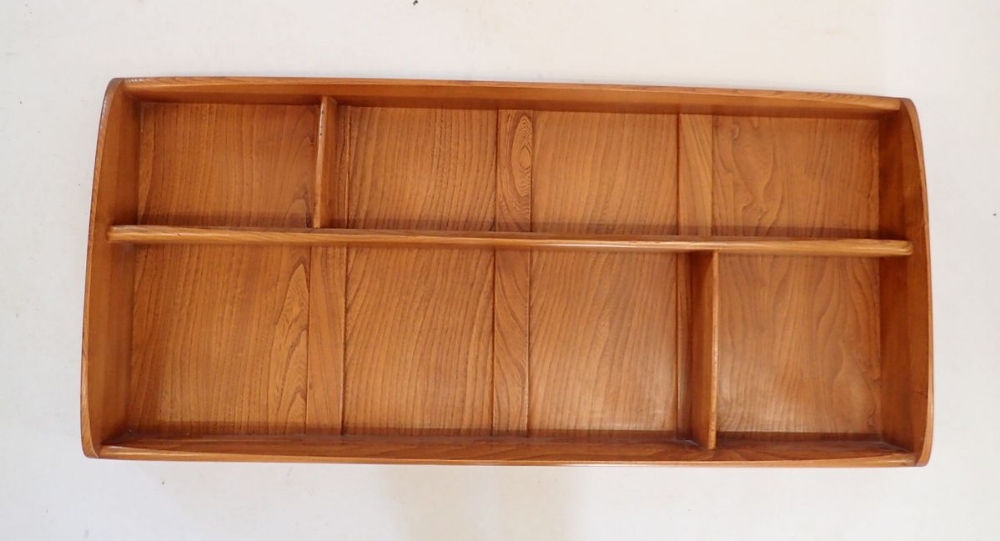 An Ercol lightwood display shelf, 107cm wide