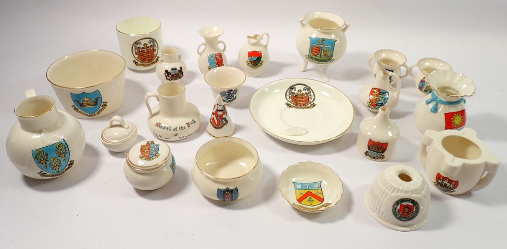 A collection of Goss crested china