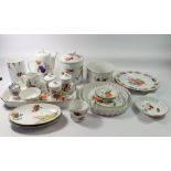 A group of Royal Worcester Evesham to include coffee pot, milk, sugar, rectangular serving dish,