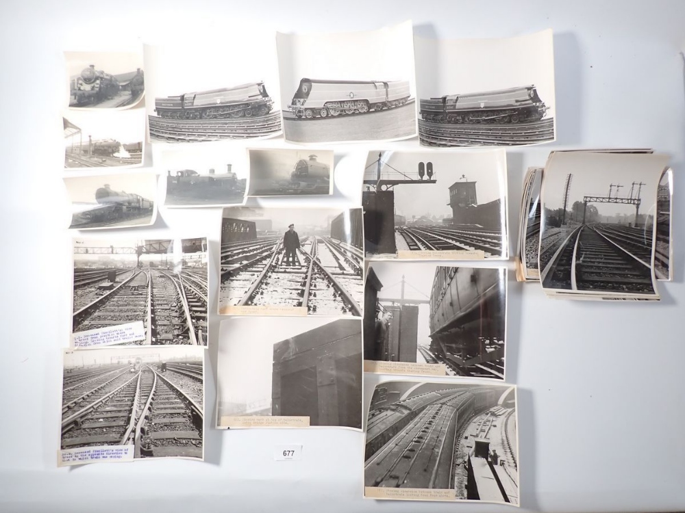 A quantity of circa 1940's black and white railway related photographs relating to Waterloo