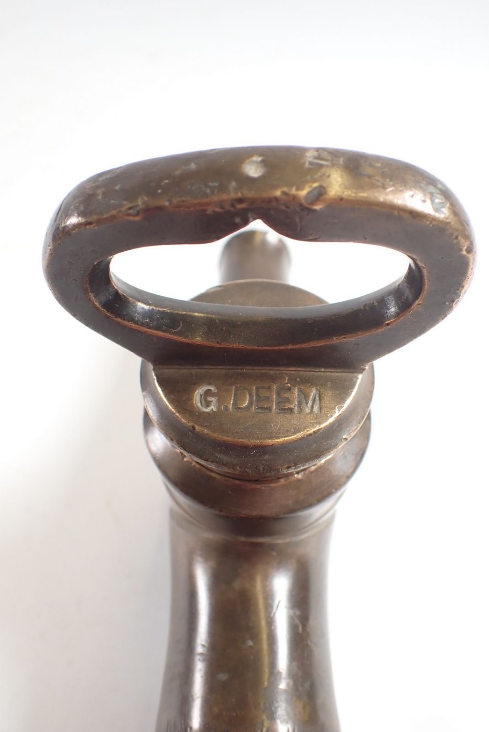 A 19th century brass barrel tap, stamped G Deem, Martineau & Smith, 25cm long - Image 5 of 5