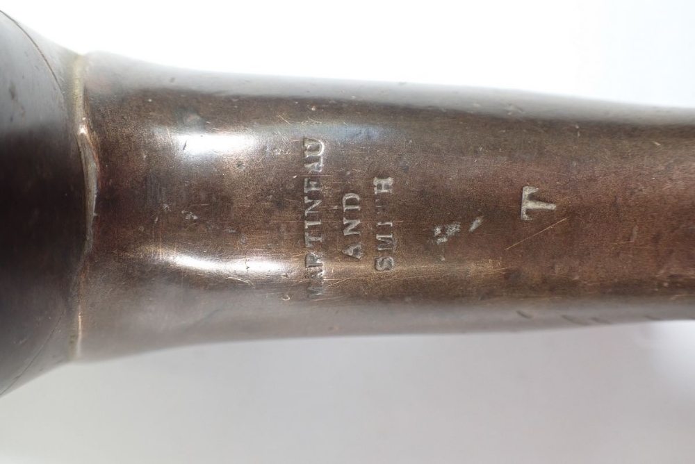 A 19th century brass barrel tap, stamped G Deem, Martineau & Smith, 25cm long - Image 3 of 5