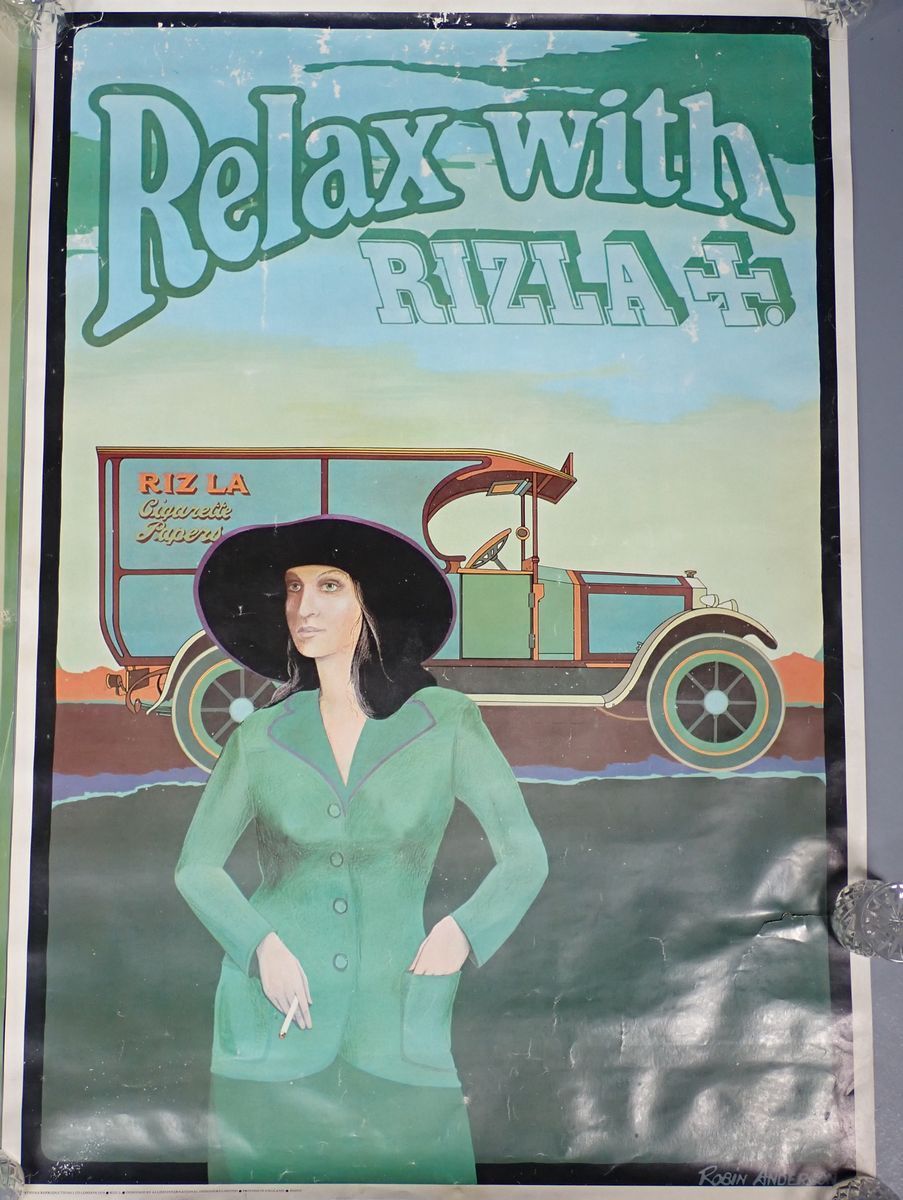 A 1974 Relax with Rizla poster together with a 1975 Oakleys Geniune Ales poster, both 86 x 60cm - Bild 6 aus 11