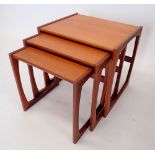 A nest of three G plan teak occasional tables, 53 x 43cm