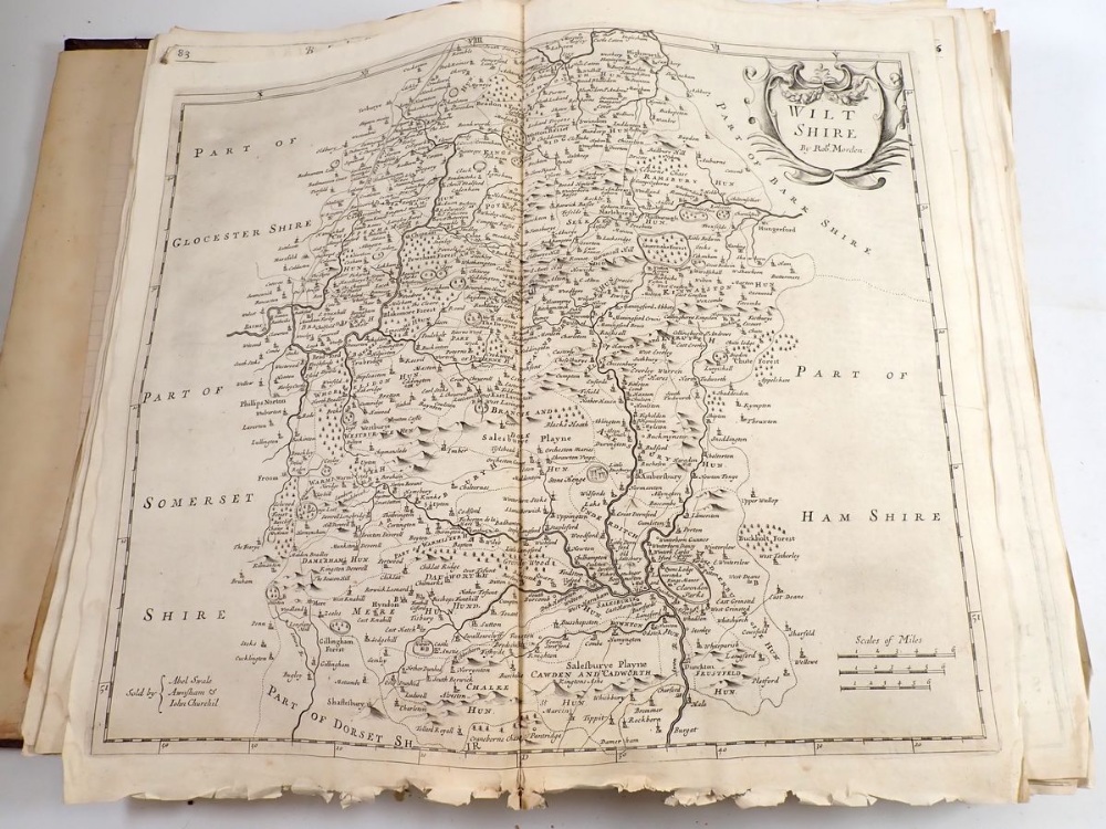 Camden's Britannia 1695 complete, with damage to some maps - Bild 5 aus 6