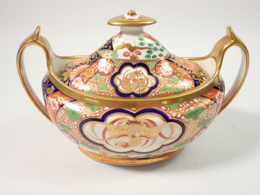 A fine early 19th century Spode tea and coffee service in the London shape, pattern No. 1291 painted - Image 9 of 18