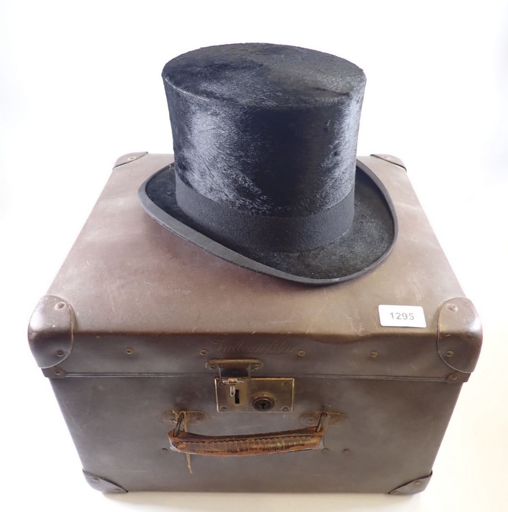 A Christy's silk top hat, size 7 1/8 in a 'Vulcanfibre' box