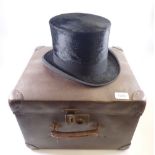 A Christy's silk top hat, size 7 1/8 in a 'Vulcanfibre' box