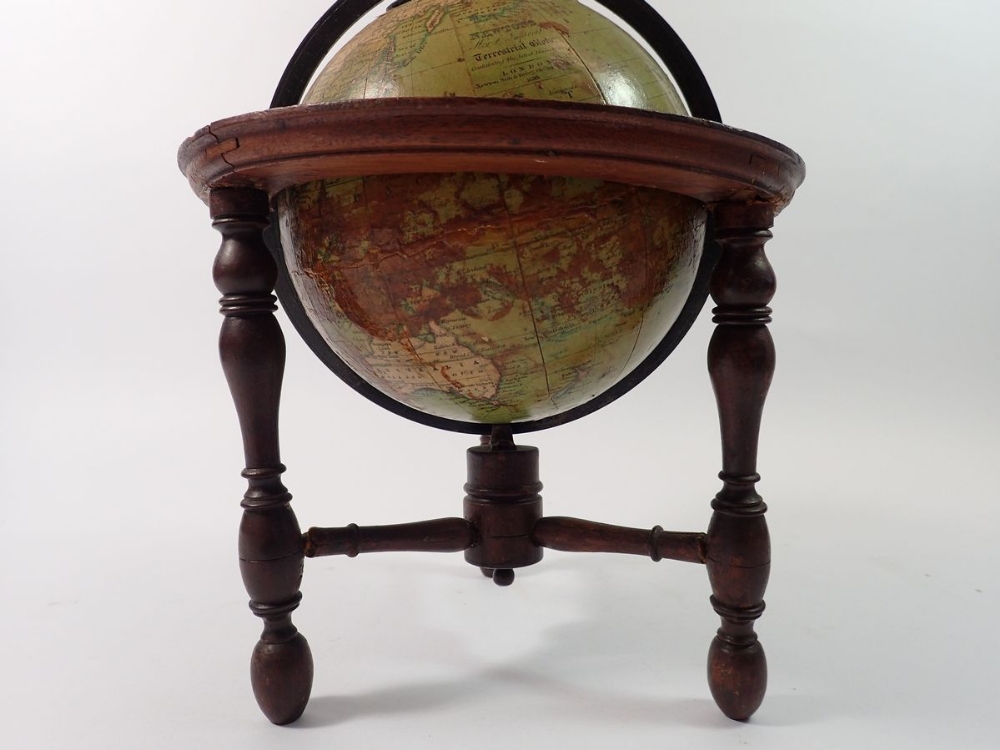 A Newtons new and improved terrestrial 5" globe containing the latest discoveries 1838 with outer - Bild 6 aus 10