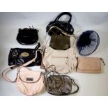 A group of designer handbags including Mulberry, Marc Jacobs, Radley, Hobbs etc.