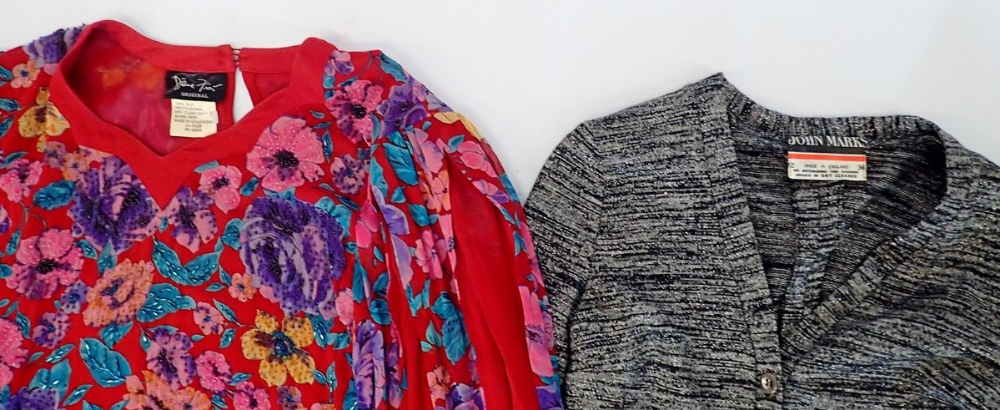 Two vintage dresses by Kriziamagwa and John Marks plus two silk tops - Image 2 of 2