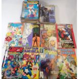 A group of comics including Marvel and DC 80's, 90's, 00's, Silver Surfer, Captain America, Robin