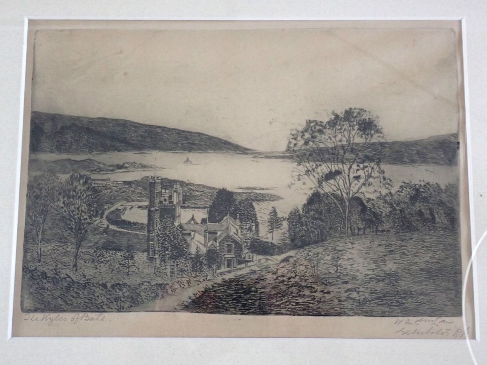 Wilfred Appleby (b.1889) etching Glasgow Trades House, signed in pencil plus two other Scottish - Image 4 of 4