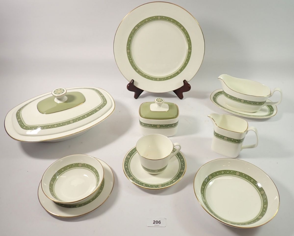 A Royal Rondelay dinner service comprising eight dinner plates, meat plate, eight dessert plates,