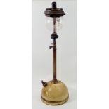 A Tilley lamp with adjustable brass column, 58cm tall