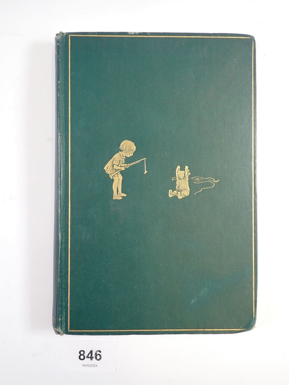 Winnie the Pooh by A A Milne, first published 1926 in green & gilt cover