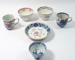 A collection of Chinese tea bowls, cups and saucers and other odds