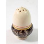 A MacIntyre miniature salt pot of acorn form, 4.5cm tall