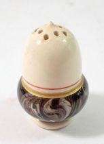 A MacIntyre miniature salt pot of acorn form, 4.5cm tall