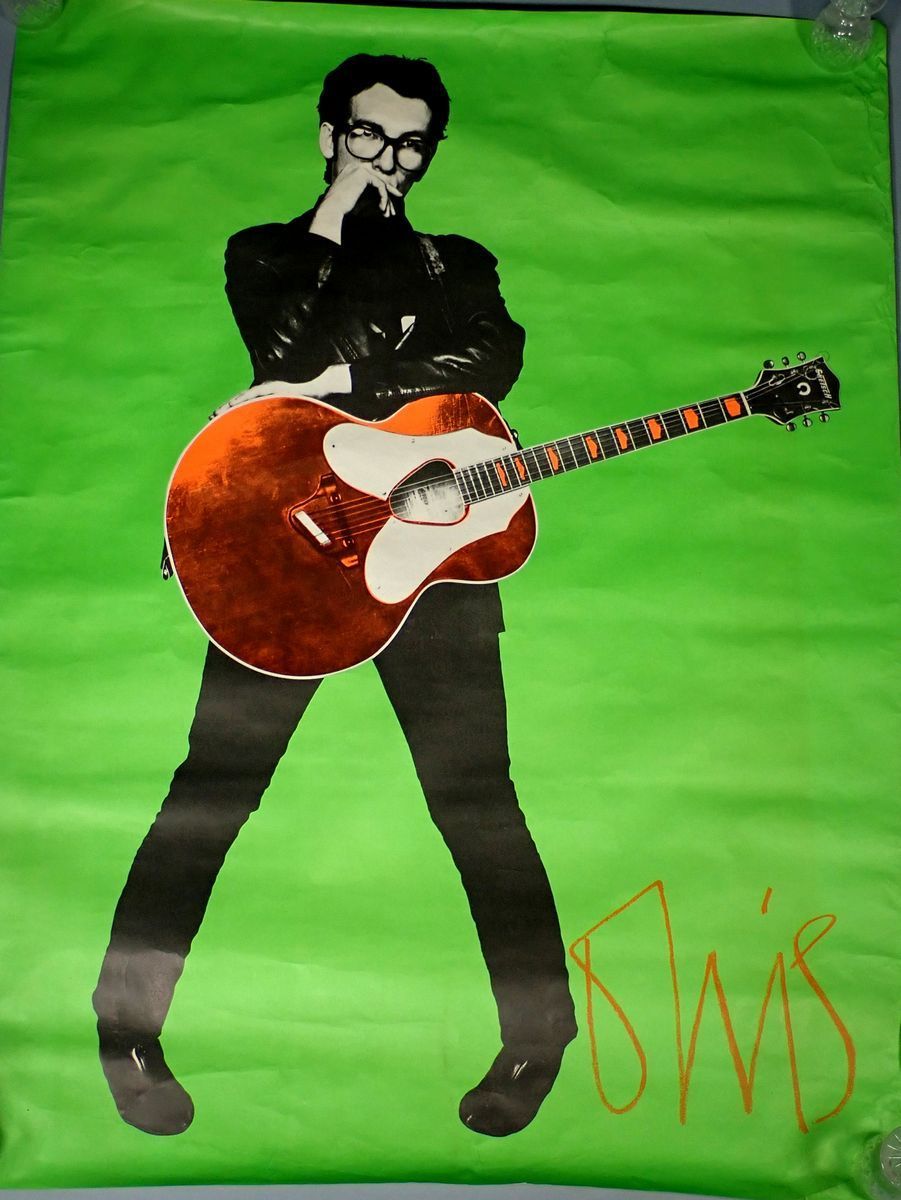 An Elvis Costello Barney Bubbles original 1978 Stiff records promotional poster, 101 x 76cm