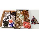 A box of costume jewellery