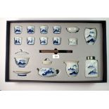 A ceremonial eight person Chinese tea service complete, cased