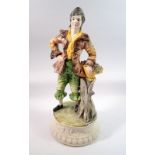 A Capodimonte figure of a boy, 39cm tall