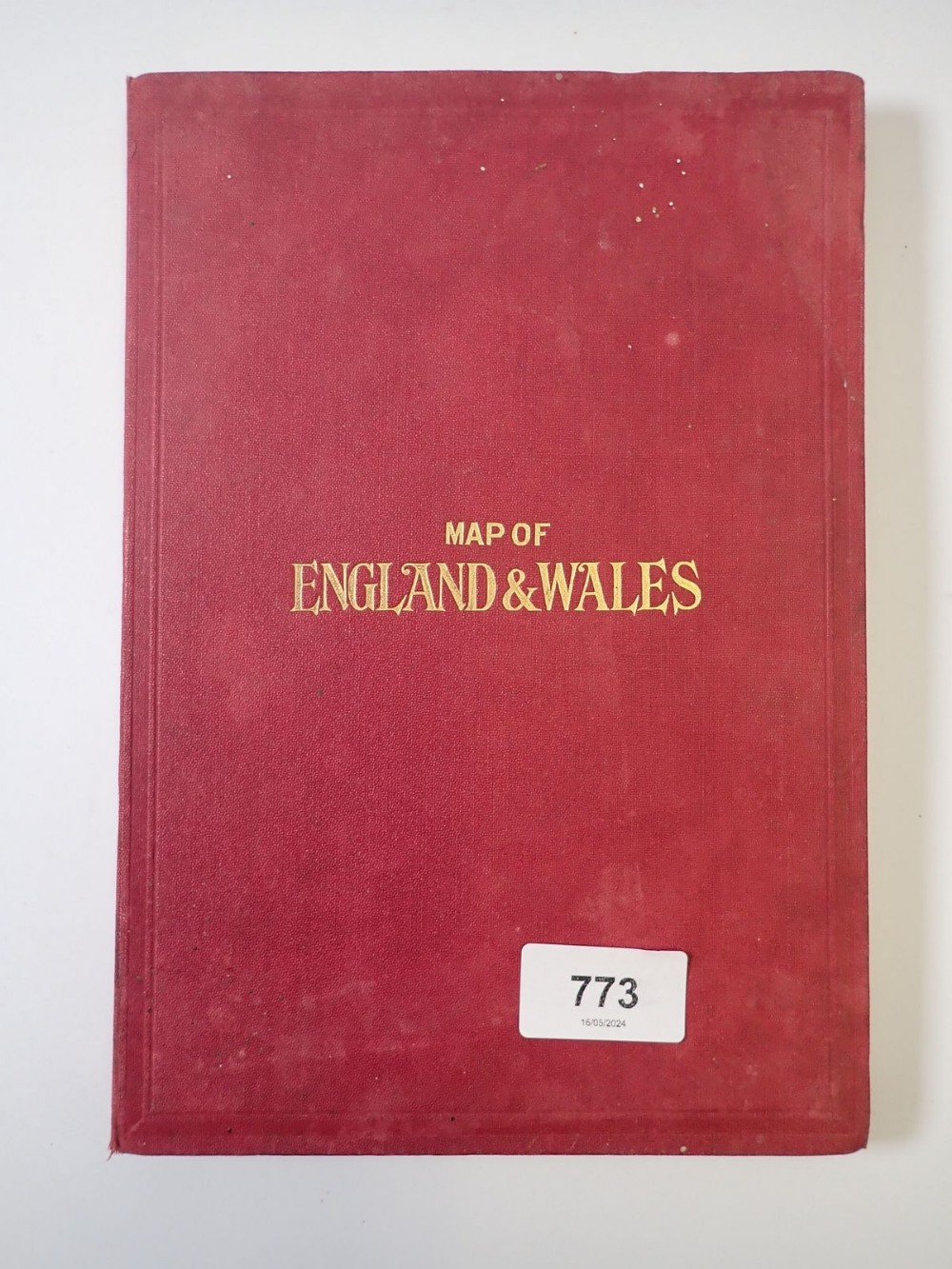 A large folding map of England and Wales across two sheets, North and South