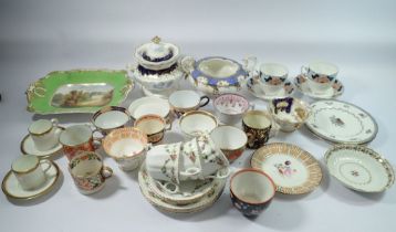 A collection of antique and later tea cups and tea wares - many lacking saucers and some damaged
