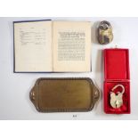 A group of items relating to India and Sir Harry Haig including book of speeches, two silver