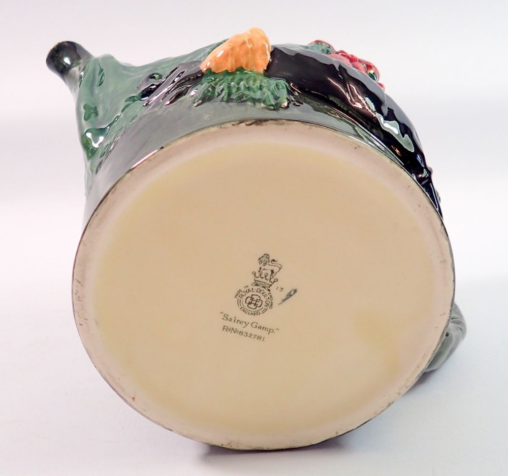 A Doulton large Sairey Gamp teapot, 18cm tall - Image 4 of 4