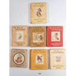 Seven Beatrix Potter early or First Edition books