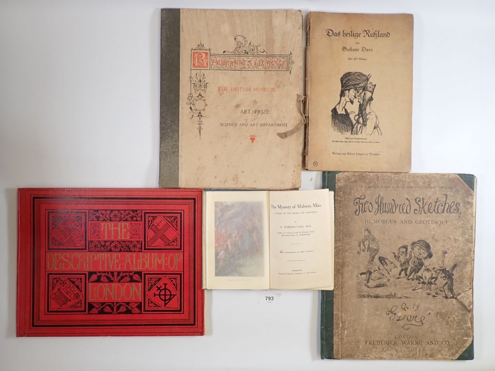 The Descriptive Album of London & other books including Dore's Sketches, Rembrandt Etchings and