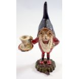 A cast metal and painted miniature figure of a dwarf, 9cm