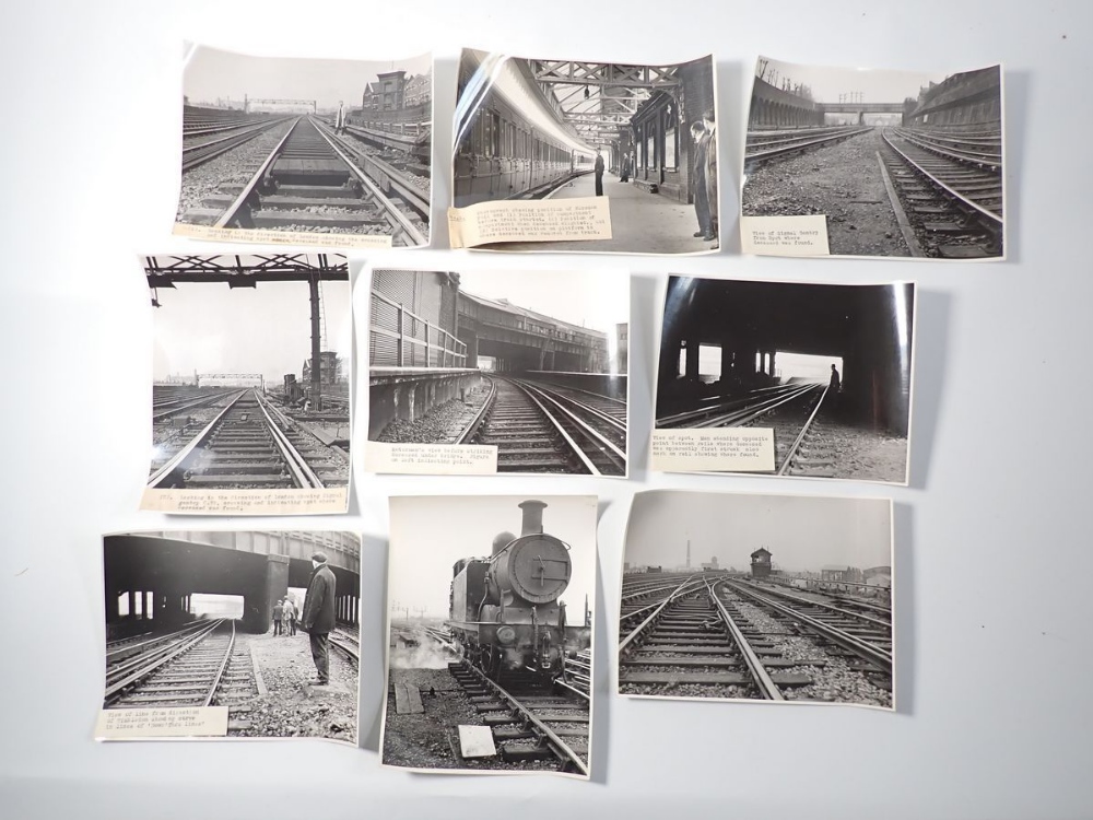 A quantity of circa 1940's black and white railway related photographs relating to Waterloo - Bild 2 aus 3