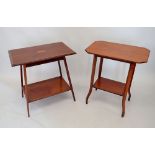 Two Edwardian mahogany occasional tables, largest 66 x 41cm