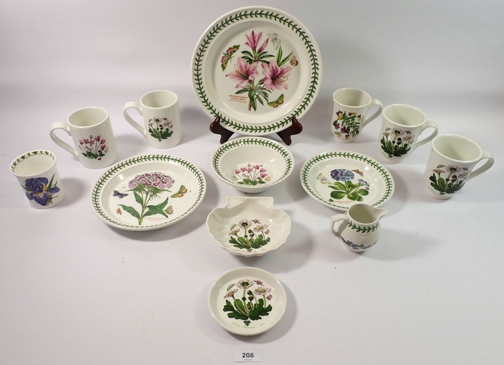 A group of Portmeirion The Botanic Garden including six dinner plates, six breakfast plates, three