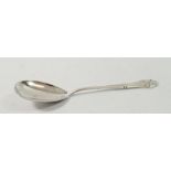 A Danish silver spoon with Art Nouveau style teriminal, Makers mark FC, 15cm long
