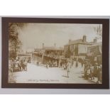 An old photograph of Ledbury station, unframed, 16 x 25.5cm