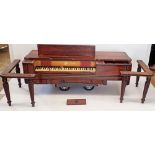 A William Rolfe & Co square piano - legs not securable to case