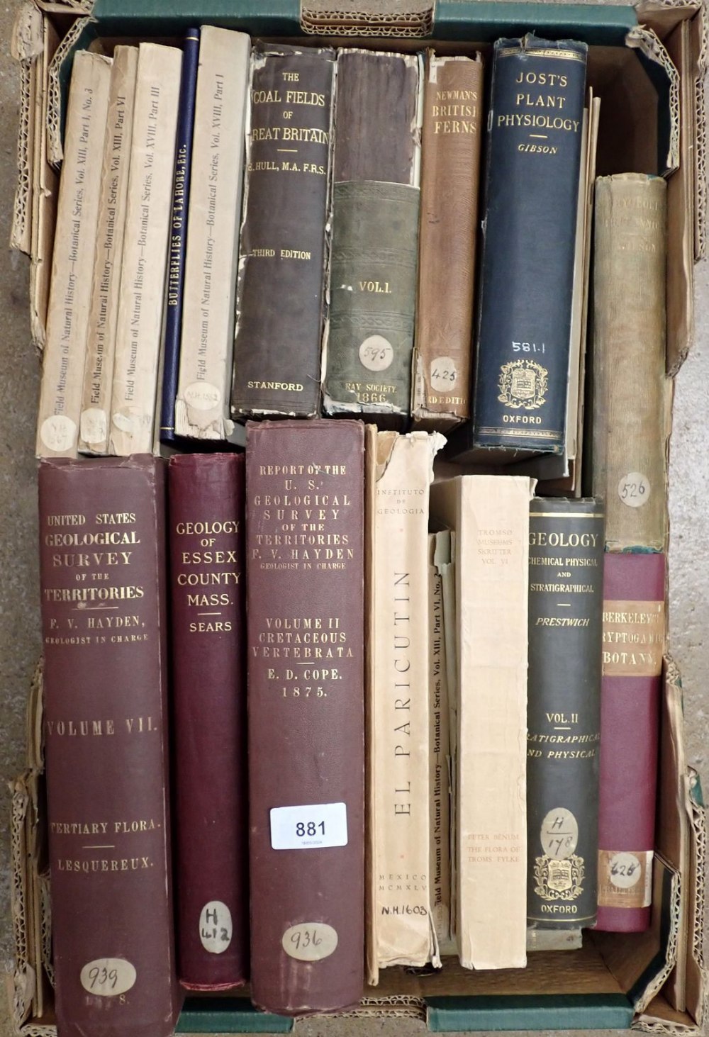 A group of books on Geology