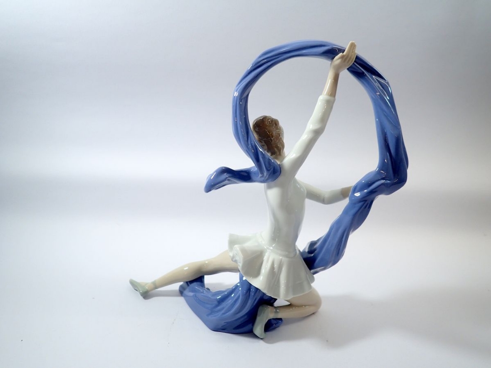 A large Nao figure of a Ballerina with a long scarf 33cm tall - Image 2 of 2