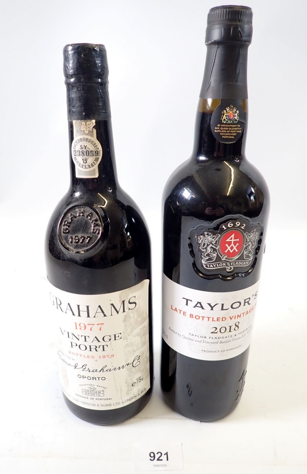 Two vintage Ports - Taylors 2018 and Grahams 1977 vintage Port