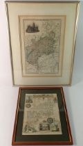 Two 19th century maps of Gloucestershire, Pigot 35 x 23cm and Moule 27 x 20cm