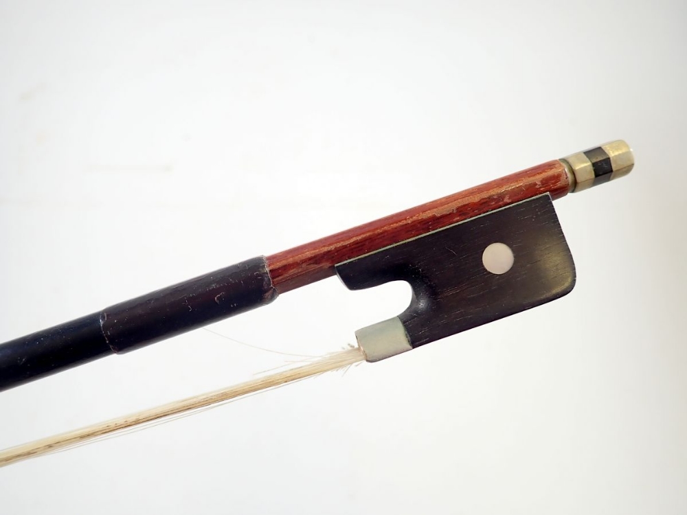 A 19th century Bohemian petite viola, 14 1/4" back and bow, cased - Image 11 of 14