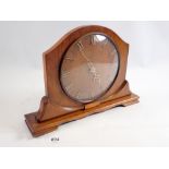 A vintage walnut Smiths mantel clock, 29.5cm wide