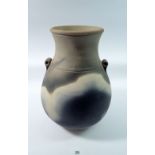 A John Leach Studio Muchelney Pottery 'Black Mood' vase with stamp, initials and date 1990, 28.5cm