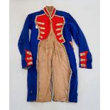 A 19th century French military blue and red officers dress coat